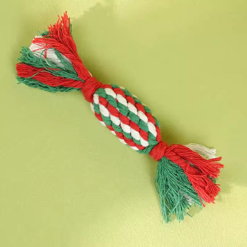 Pet Dog Simulation Cotton Rope Slipper Toy Puppy Molar Teeth Cleaning Training Rope Knot Toy Durable Bite Resistant Interactive