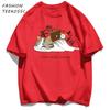 A Tired Working Cat Pattern Men TShirt Casual Oversize T Shirts Hip Hop Cotton Streetwear Summer AllMatch Soft Short Sleeve