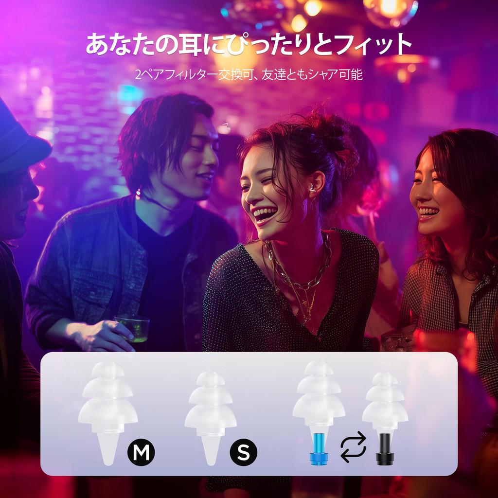 Quietide Live Ear Prevent Hearing Ideal for Enjoying Loud Music at and Washable and Includes Carrying Case and Japanese Q48 Blue and SM Earplugs,