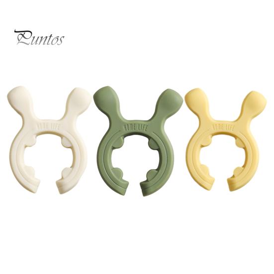 Cooking Utensil Clip 3Pcs Silicone Pot Handle Heat Resistant Spatula Holder Non-Slip Multifunctional Anti-Boiling Spill Steam Vent Kitchen Organizer