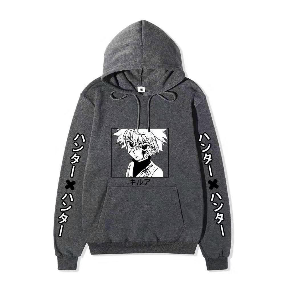 HUNTER X HUNTER Killua Zoldyck Graphic Printing Sweatshirts  Hip Hop Casual Unisex Autumn Winter Fleece Streetwear Tops