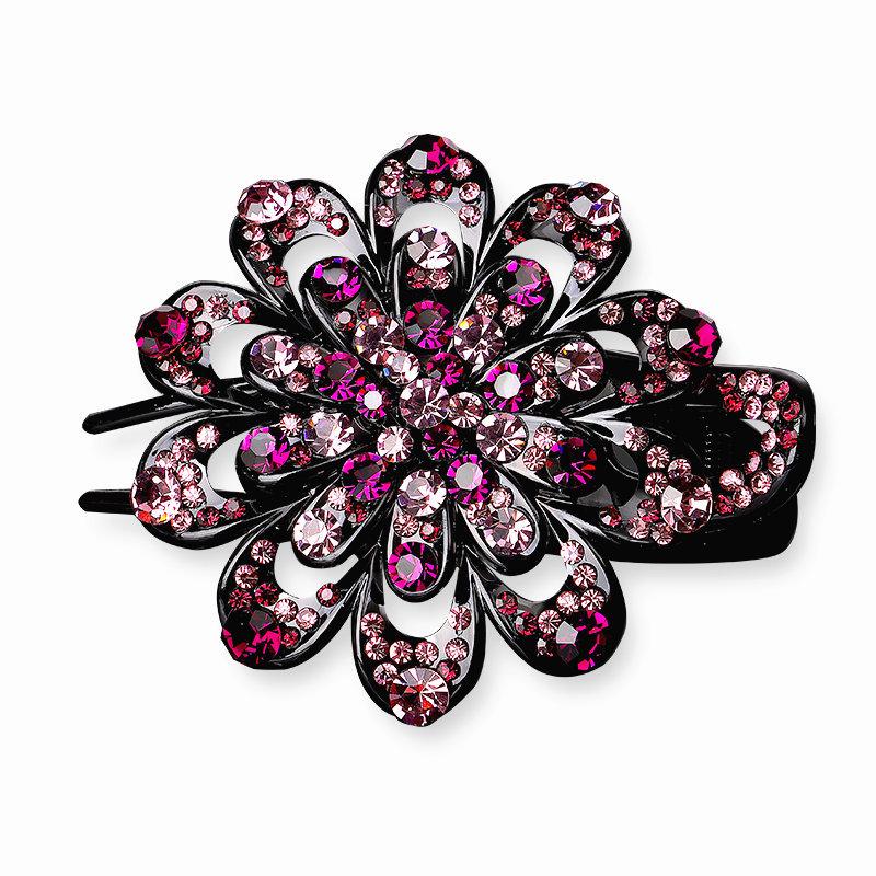 Noble Temperament Sunflower Three-Prong Hair Clip - Korean Style Claw Clip for Adults, Large Bun Duckbill Hair Accessory Natural светло-фиолетовый/глубокий