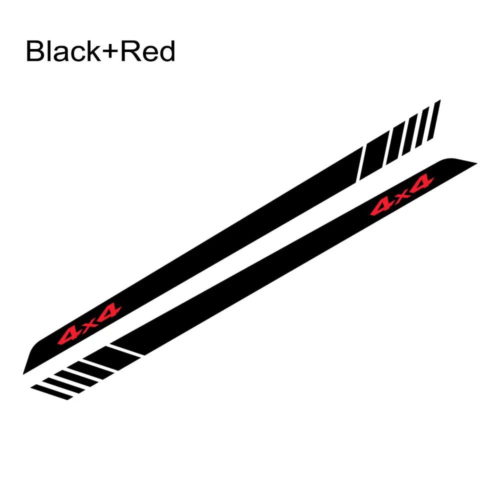 

2PCS 4X4 Racing Sport Stripes Waterproof Car Door Side Skirt Sticker Vinyl Decal For Nissan Navara Tuning Decoration Accessories