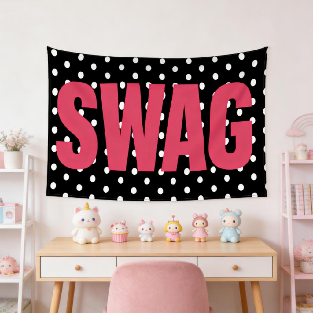 Durable Polka Dot Print Home Tapestry MultiSize Polyester Fabric for Bedroom Living Room Wall Decor High Quality Flat Print