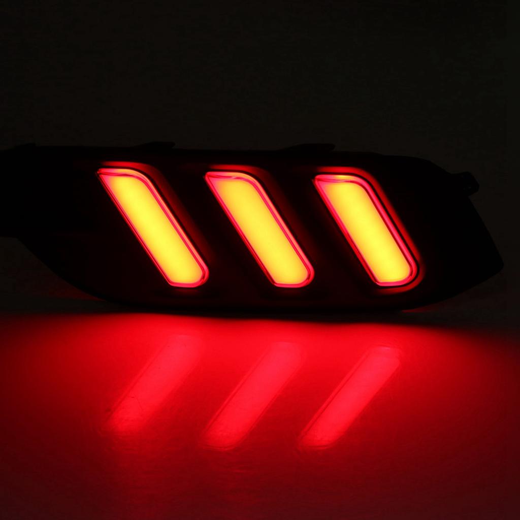 1 Pair Car Taillight DRL LED Signal Lights Rear Bumper Tail Brake Lamp for Civic 16‑17