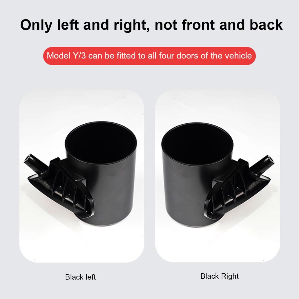 4pcs Car Door Cup Holder Large Capacity Door Mount Rack Vehicle Water Cup Holder for Tesla Model 3 Y Auto Interior