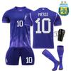 Three-star Champion 2223 Argentina Away Messi 10 Di Maria 11 Dybala 21 World Cup Football Jersey