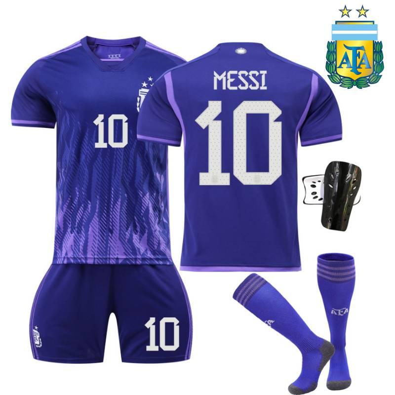 Three-star Champion 2223 Argentina Away Messi 10 Di Maria 11 Dybala 21 World Cup Football Jersey