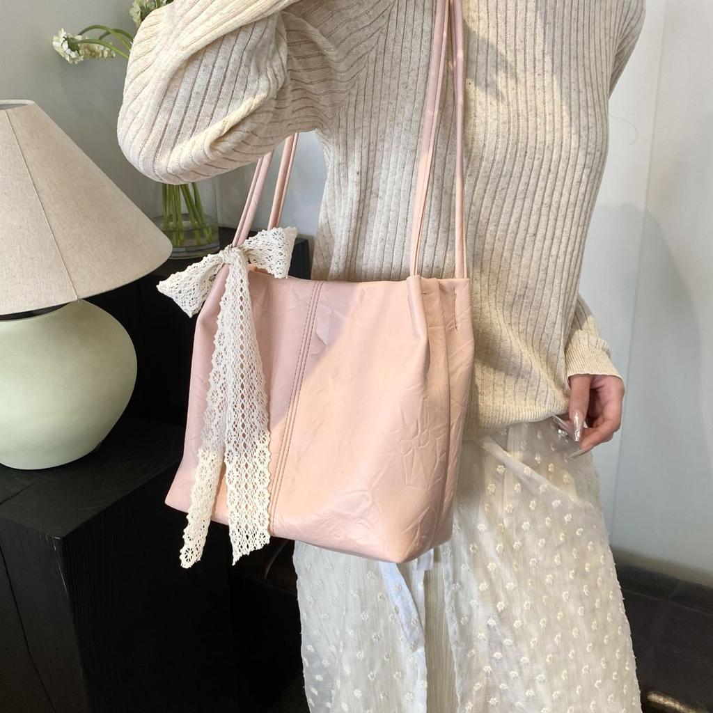 Nischen Silber Achseltasche für Damen Koreanische Bucket Tote High-End Schultertasche mit hoher Erscheinungswert