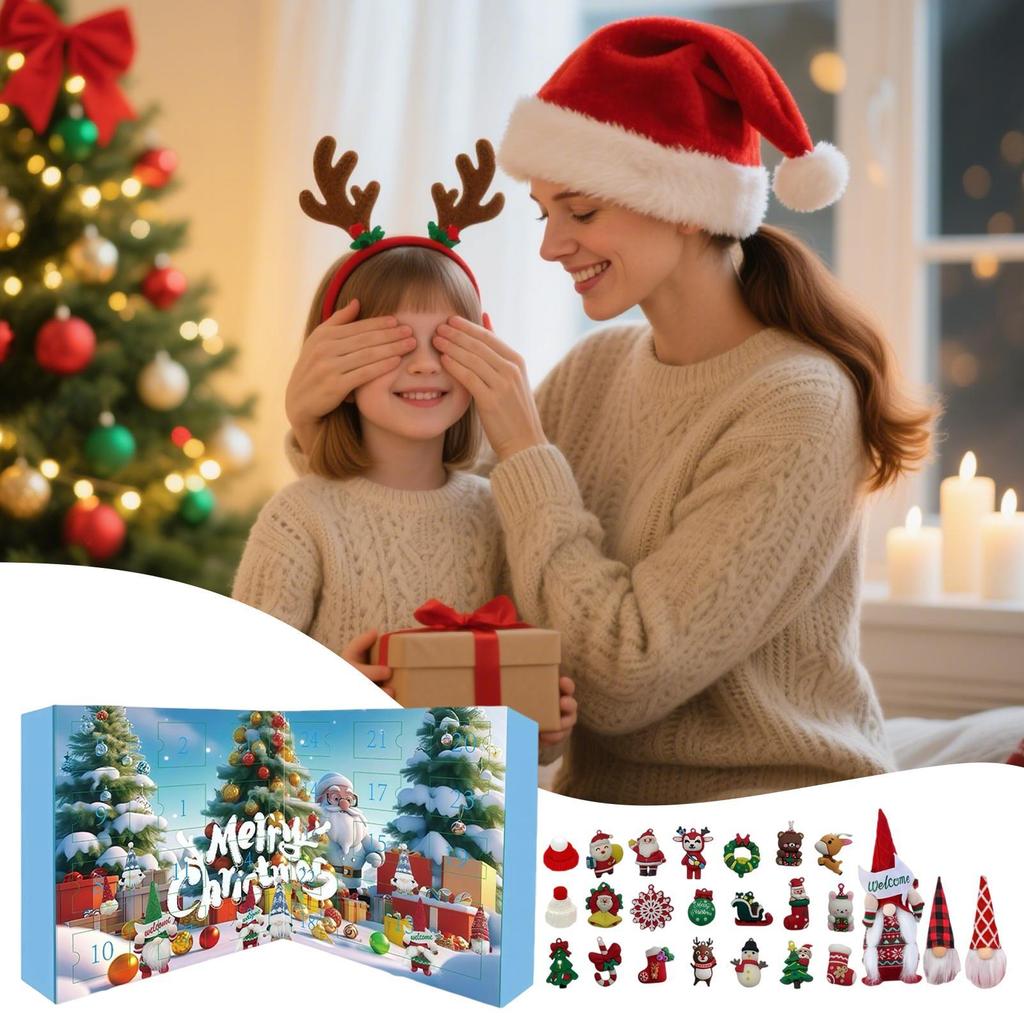Christmas Countdown Countdown Calendar Christmas Pendant Gnome 24 Days Holiday Ornament Pendant Decoration Gnome For Girls