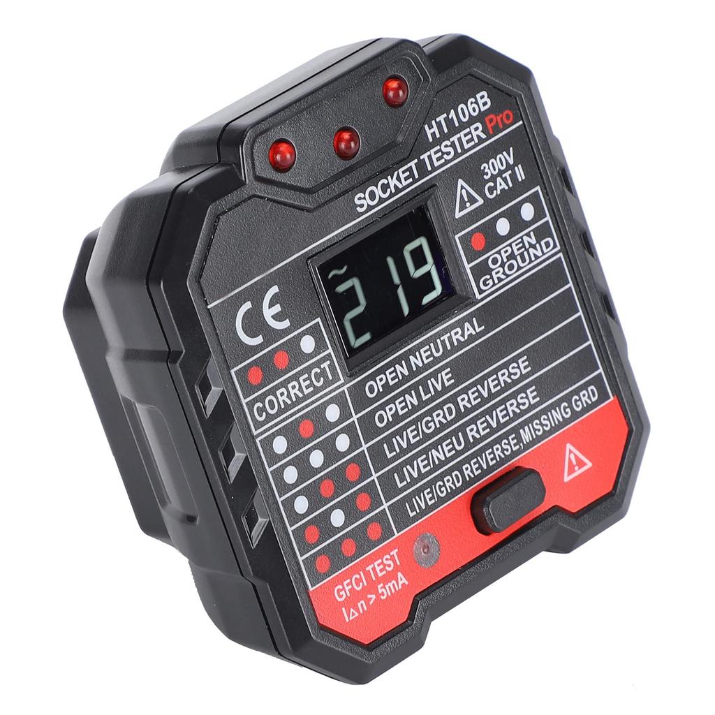 Yosoo Electric Socket Circuit Polarity Voltage Electrical Leakage Tester for Home and Office Condenser Tester Tester, Tester, Detector, Use,