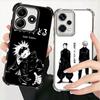 JUJUSU Anime Charakter Schwarz Weiß Weiche Handyhülle Für Xiaomi Redmi Note 14 15 Pro Plus 13 12 11S 11T 5G 10 9S 9 Beschichtung Anti-Fa