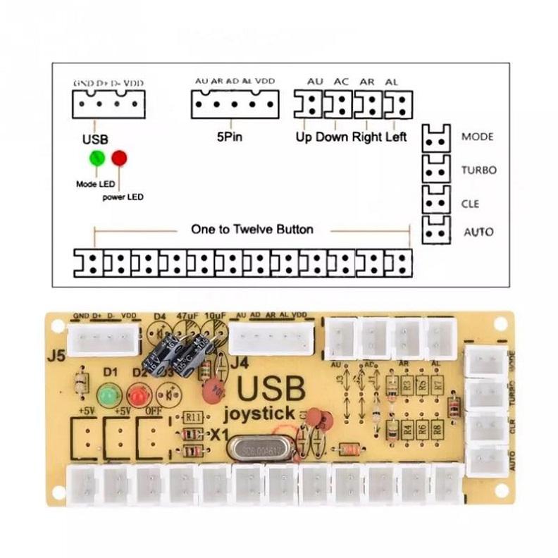 Arcade Joystick DIY Set 0 Delay Arcade USB Encoder To PC + Push Buttons Kits