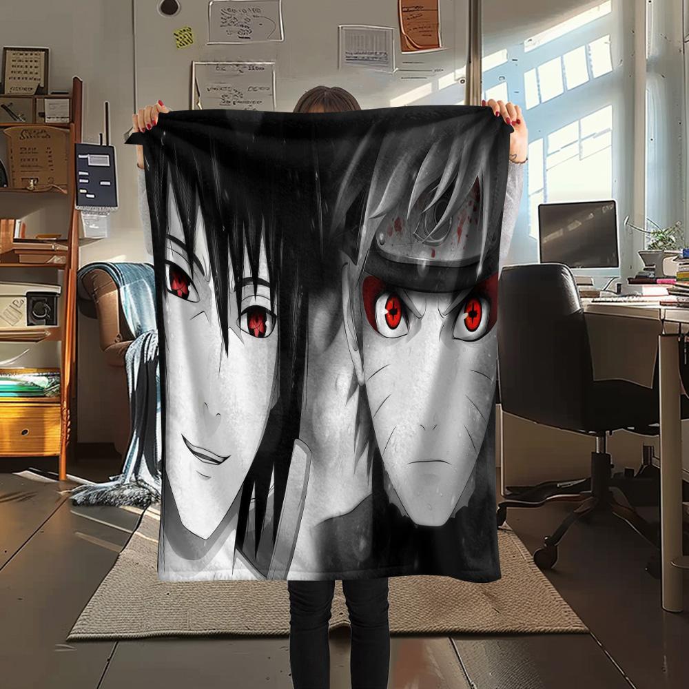 1PC Naruto Patterned Flannel Blanket Suitable For All Seasons For Home Decor Warmth And Comfort Gifts Holiday Present