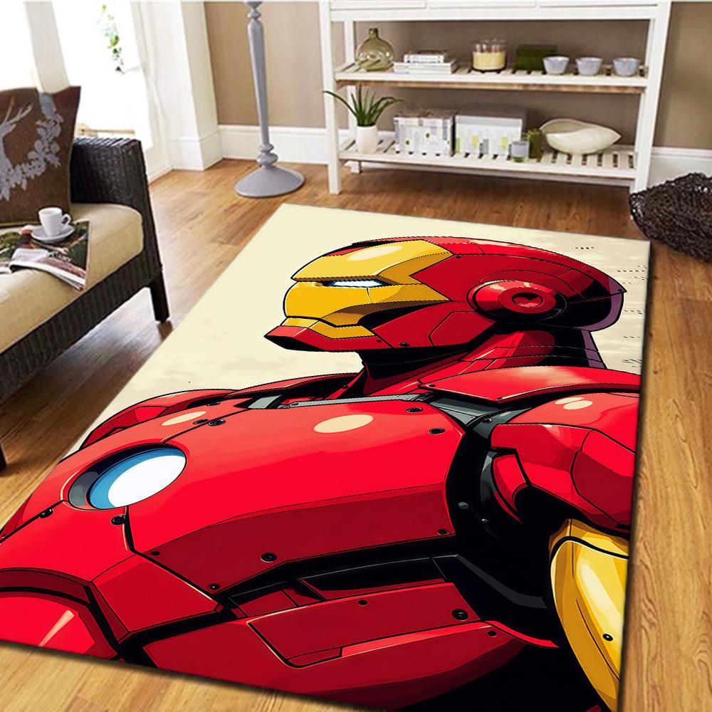 Digital Print Iron Man Carpet, Living Room Floor Mat, Bedroom Decorative Rug, Cool Movie Play Mat -HYQ32