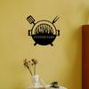 Metal BBQ Grill Sign Steak Tongs Theme Outdoor Kitchen Wall Decor Custom
