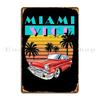 Miami Vice Retro Car Metal Sign Designing Party Customize Wall Decor Decoration Tin Sign Poster