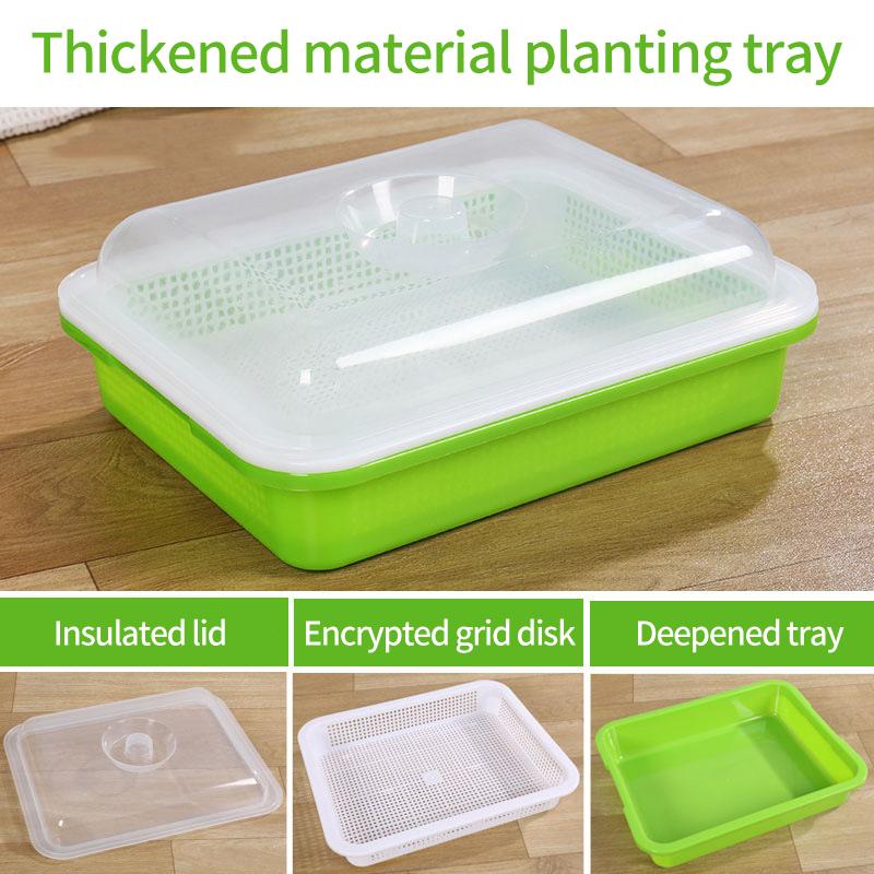 1 zestaw doniczki do kiełkowania, doniczka do kiełkowania, hydroponiczna, fasola warzywna, tacka do kiełkowania, dwuwarstwowa, domowa, dla kota, trawa, tacka do żłobka