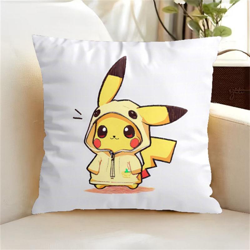 

1pcs cute Pikachu pillow case cartoon pillowcase room decoration pillowcase sofa cushion cover bedroom home decoration 16x16Inch