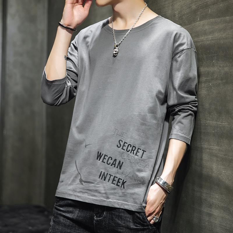 Men's Long-Sleeve Graphic T-Shirt – Trendy, Loose-Fit Streetwear
