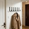 6PCS Black Metal Wall Hooks with High Weight Loading For Cooking Area Bathroom Garage Storage Easy To Install And Clean