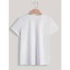 European Size Plus Size, Short Sleeve Seashell Print Crew Neck T-shirt, Summer & Spring Casual Top for Women