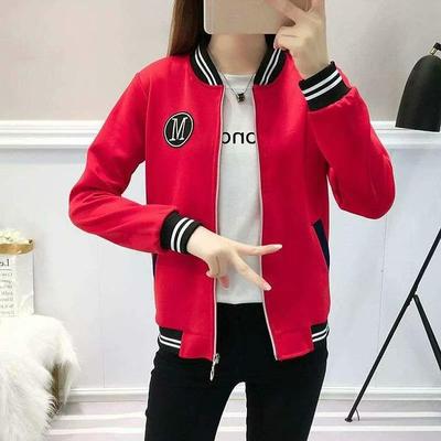Coat Girl Spring and Autumn New Korean Student Large Size Versatile Loose and Slim Sweater Baseball Jacket Long Sleeve Top