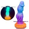Luminous Silicone Irregular-Shaped Anal Plug Soft Flesh Erotic Toy SM Adult Masturbation Stick