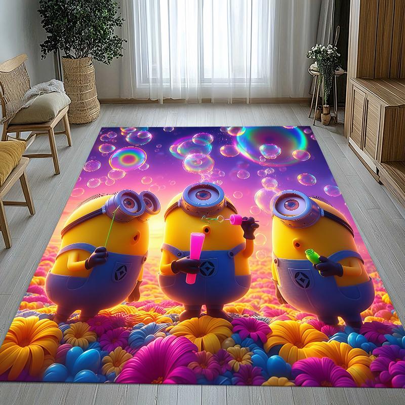 Cute Minions cartoon Living Room Non-Slip Area Rug Soft Carpet for Bedroom Kids Playroom Sofa,Home Decor Doormat Gift