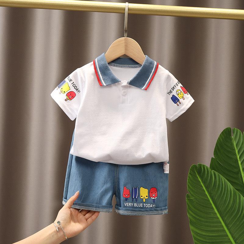 

Комплект одежды для мальчика футболка+шорты детский летний комплект одежды для мальчика милый мультяшный комплект одежды для мальчика младенец малыш футболка штаны 120