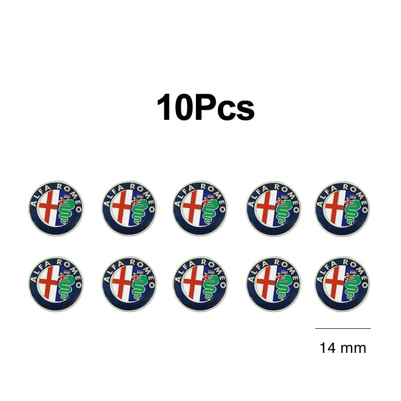 WAJDS1 14mm Aluminium Metal Car Styling Remote Key Stickers For Alfa Romeo 156 159 147 4C 8C 166 Giulia Giulietta Mito Stelvio Spider