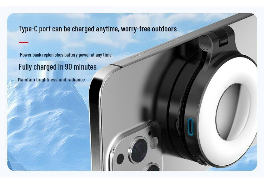 Portable Magnetic LED Selfie Ring Light for Streaming and Makeup