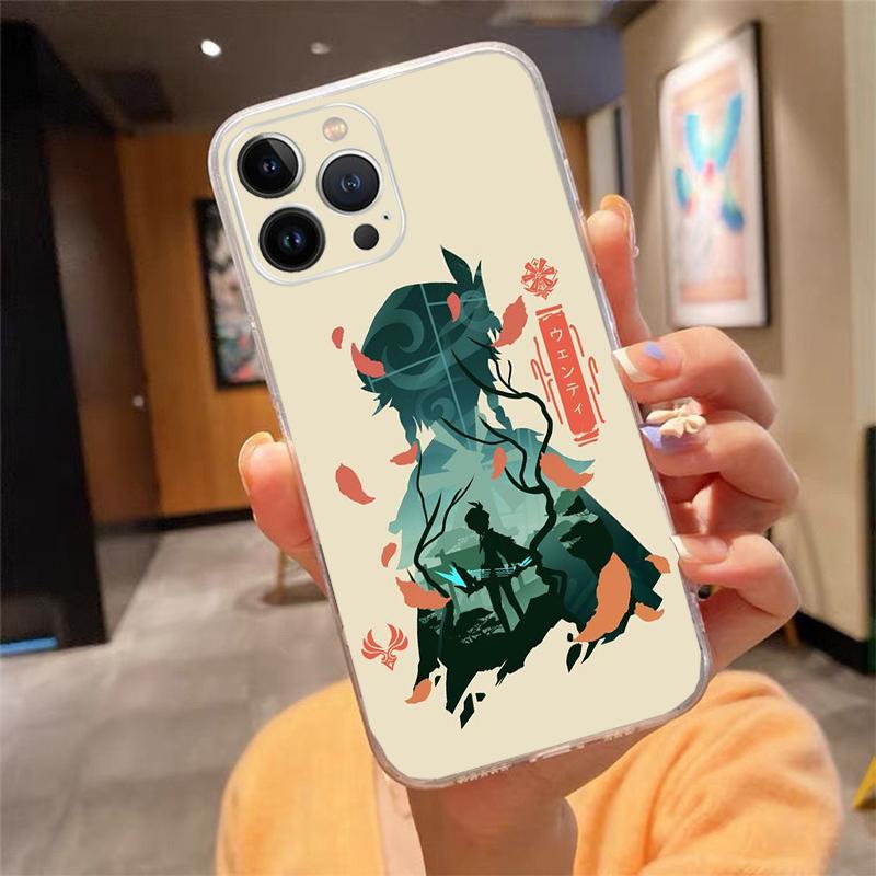 Phone Case For iphone 17 Pro Max Air 16 15 14 13 Pro Max 15 16 Pro 15Plus Anime Genshin Impact