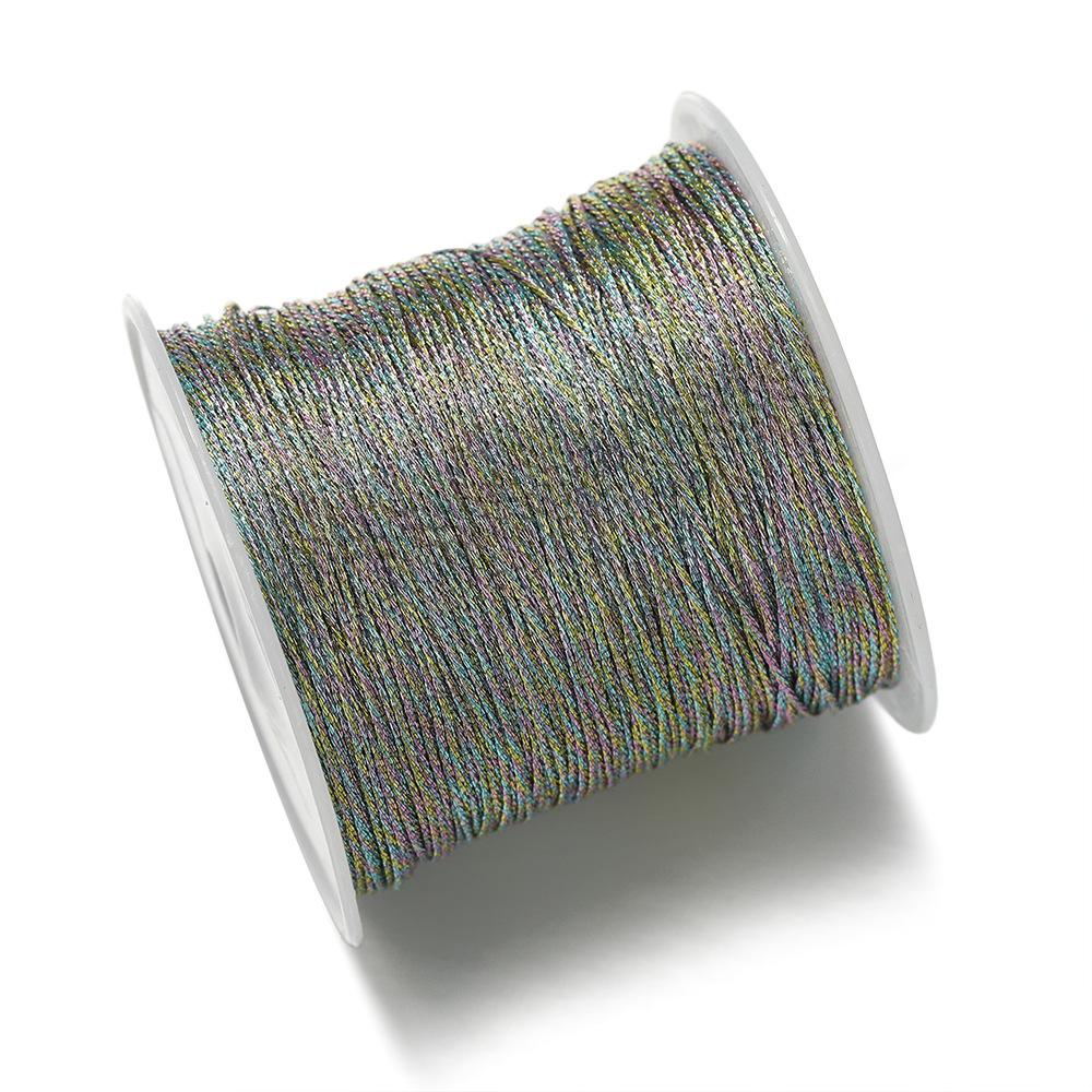 1Pc 0.2-0.8mm Multi-Color Braided Thread Macrame Cord String for DIY Bracelet Necklace Tassels Beading Craft Rope