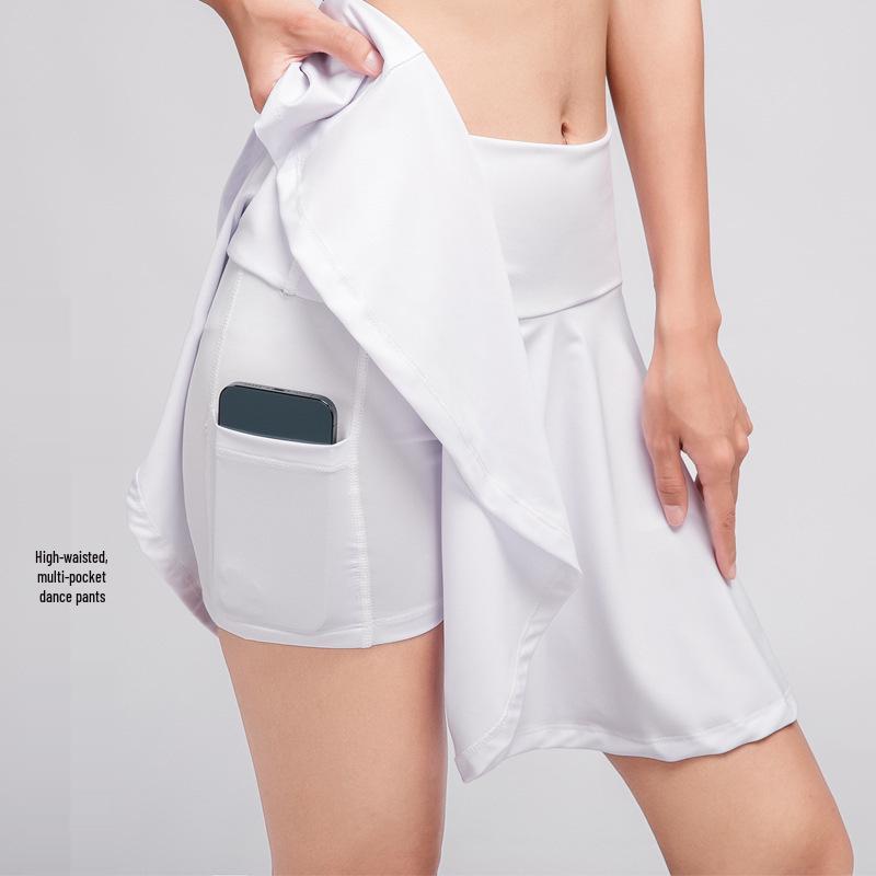 Women's Quick-Dry High-Waisted Sports Skort for Running, Fitness, Tennis & Badminton