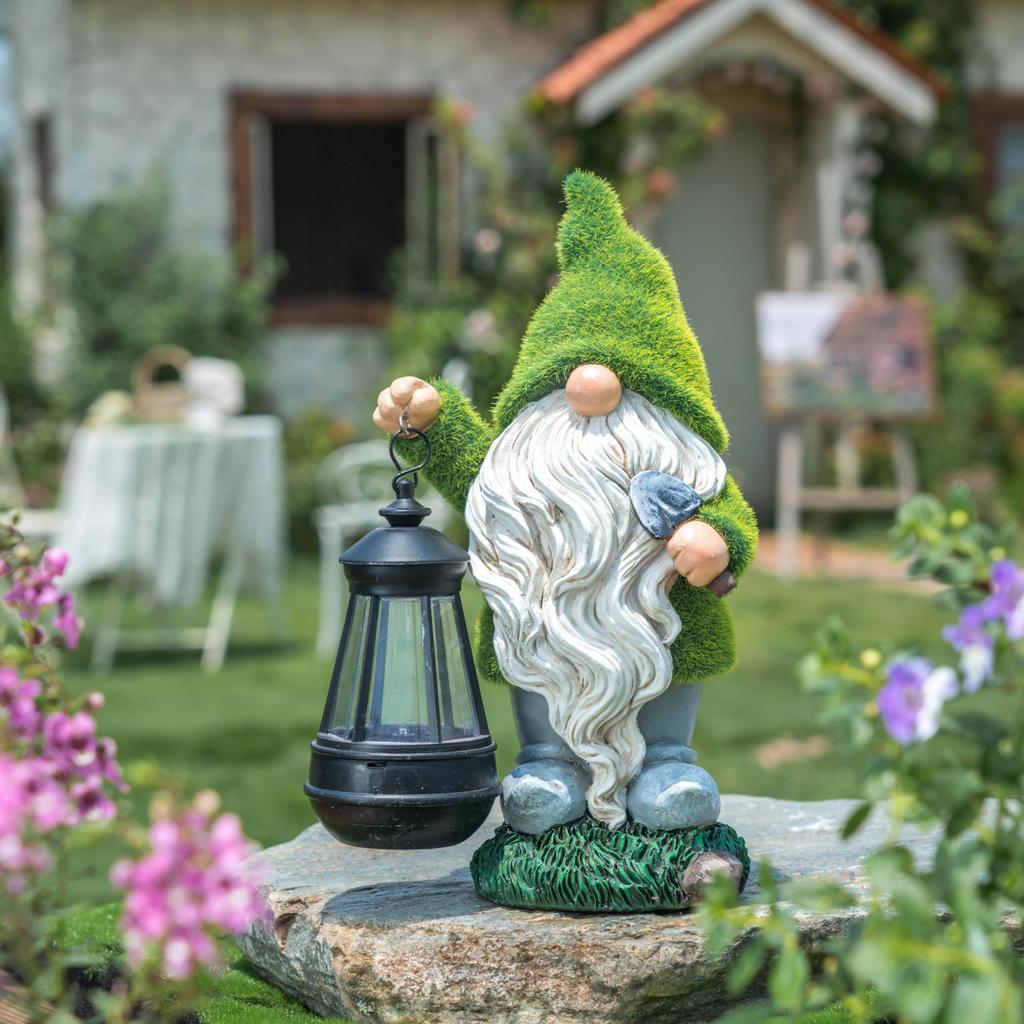 Valery Madelyn Solar Garden Earth Gardening Interior Garden Outdoor No Batteries 20cm Light, Outdoor, Waterproof, Gnome, Fairy, Accessory, Ornament,