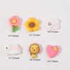 DIY Resin Cartoon Bunny & Flower Heart 3D Stickers for Phone Cases & Cups