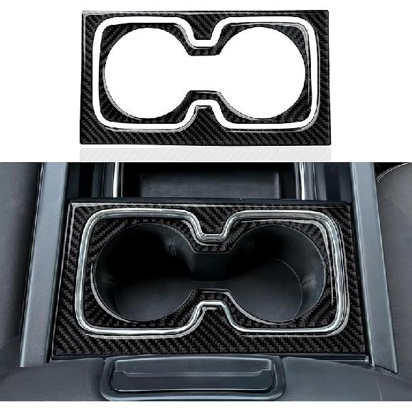 Car Carbon Fiber Decal Center Console Lower Panel Sticker Cover Interior Trim Decal For Chevrolet Silverado/GMC Sierra 1500 2500HD 3500HD 2014-2018