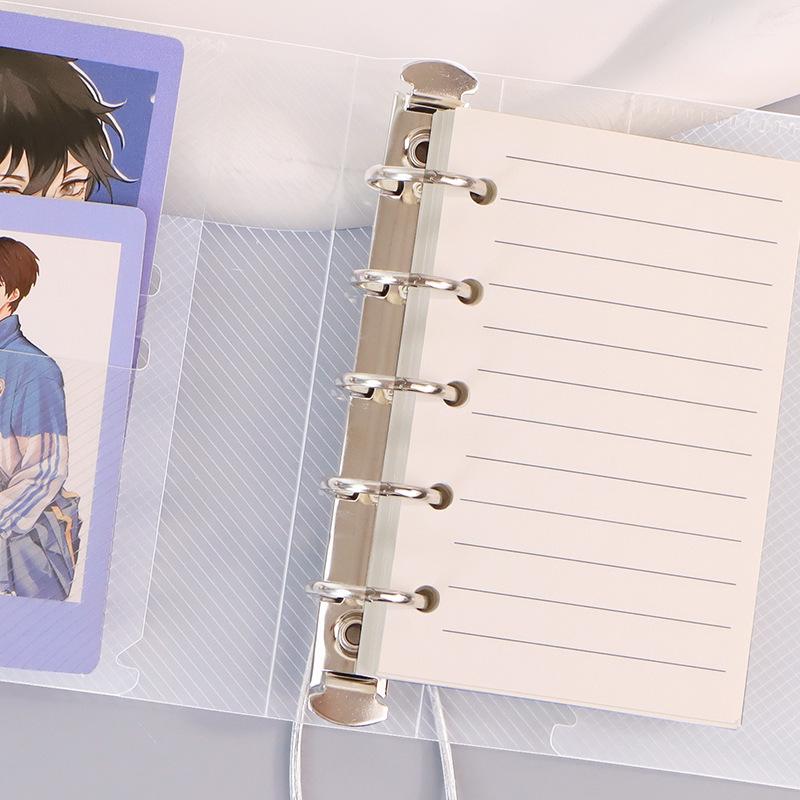 Korean Style Twill PP Binder Photo Journal with Card Storage - M5 Notebook Cover