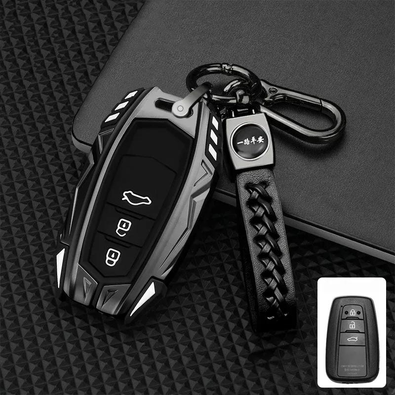 Zinc Alloy Car Remote Key Case Cover For S8 CHR Camry Prius Land Cruiser Prado Furniture Corolla Yaris RAV4 Highlander JH8