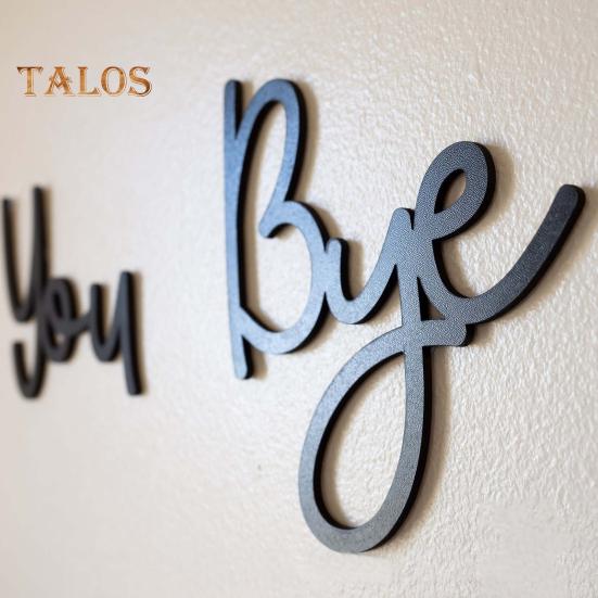 Wooden Wall Decor Sign Love You Bye Sign Home Decor Entryway Wall Letter Ornament Housewarming Wedding Gift for Couples Family