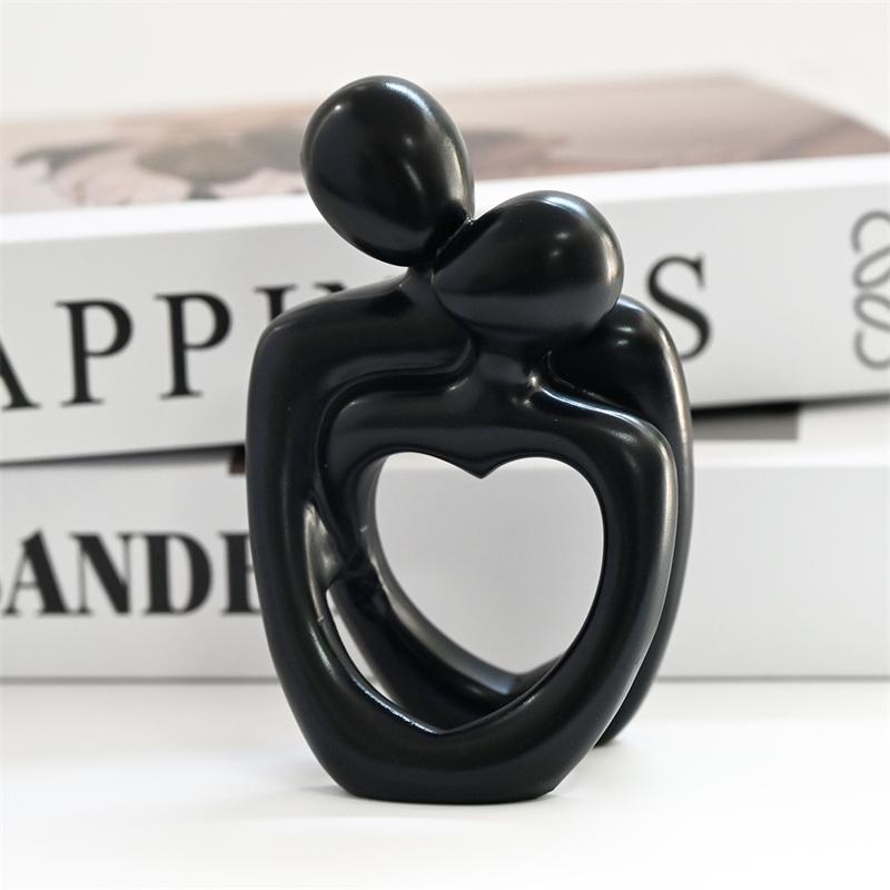 Abstract Embracing Couple Sculpture Resin Figurine Art Statue For Bedroom Tabletop Decor Romantic Centerpiece Gift For Couples