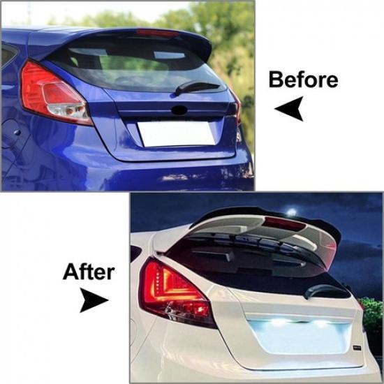 Glossy Black Car Rear Roof Spoiler Wing FIT For Ford Fiesta ST-Line 2008-2017