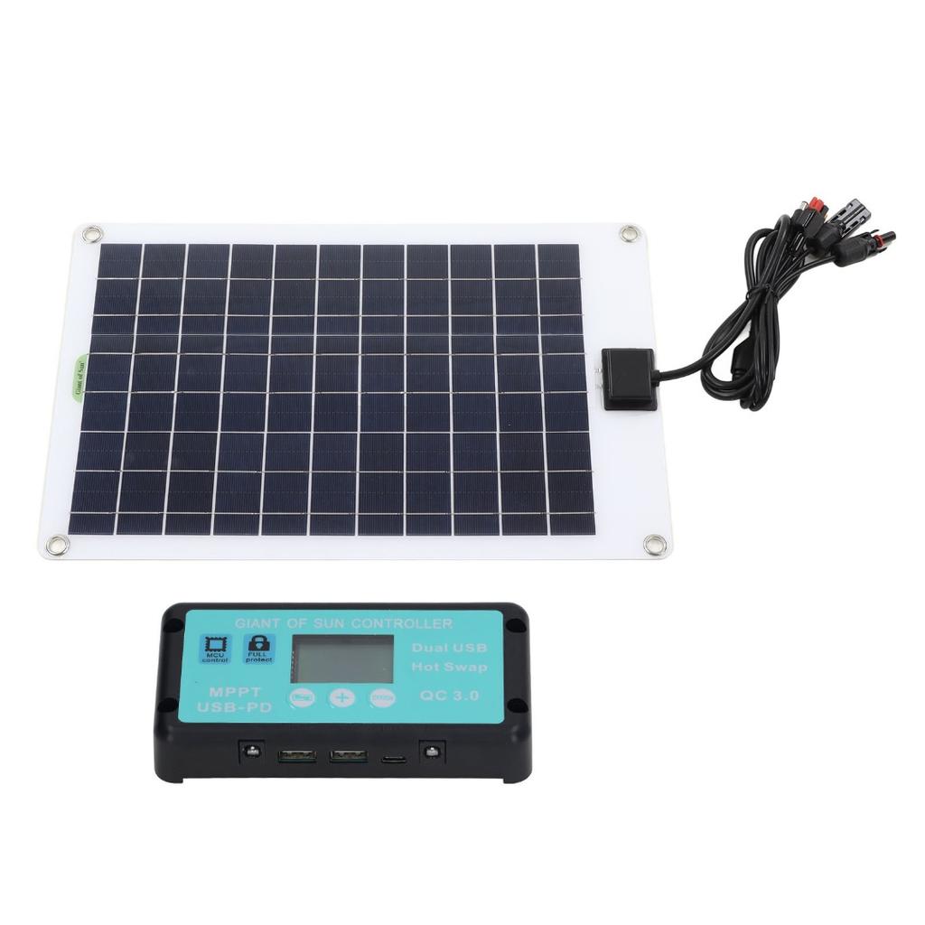 50W Solar Panel Kit with Battery Charger Controller for Caravan Boat Outdoor