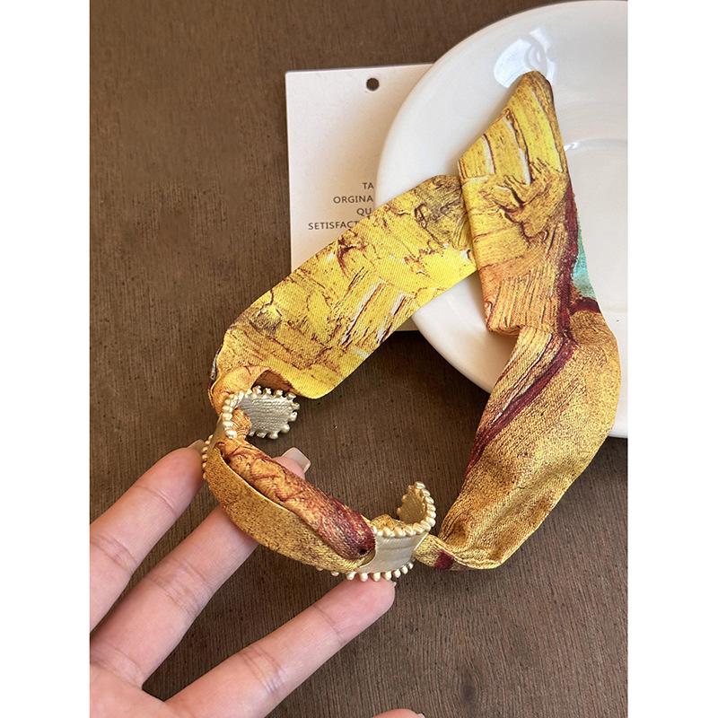 

Матовый шелковый шарф браслет с полым отверстием ретро нишевый темпераментный браслет нишевые преувеличенные высококлассные украшения женщины