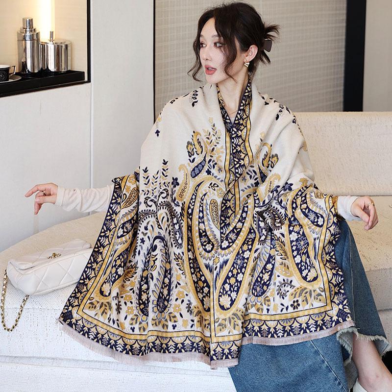 65 * 190 cm Toamnă Și Iarnă Nouă Culoare Solidă Versatil Simplu Imitație Casmir Eșarfă Duble Fețe Eșarfă Călduță Atmosferă Şal