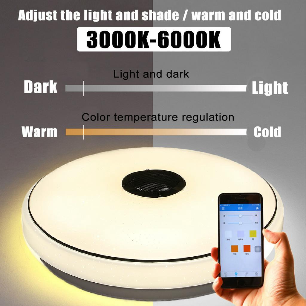 36W/60W RGB Flush Mount Round Starlight APP bluetooth Music Lamp Dimmable Light with Remote Control Music Led Ceiling Light Lamp