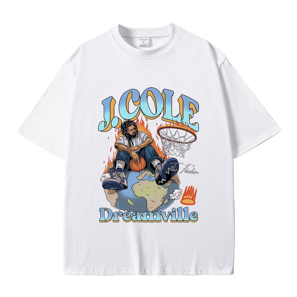 Best Famous Rapper J. Cole The Fader Dreamville Graphics Tshirt Men Women's Hip Hop Vintage Tees Male Fashion Oversized T-shirt