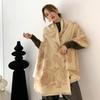 2025 Luxe Women's Cashmere & Silk Poncho Scarf Blanket