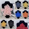 3D Flower Applique Embroidery Organza Lace Sequin Beaded Studded Crystal Patch Diy Dress Clothes Decoration Applique Accessories